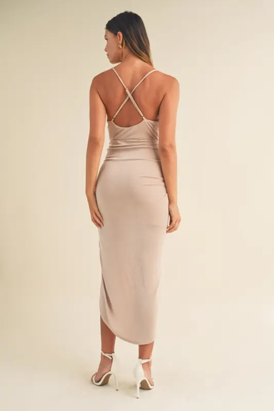 Draped Detail Cami Midi Dress online