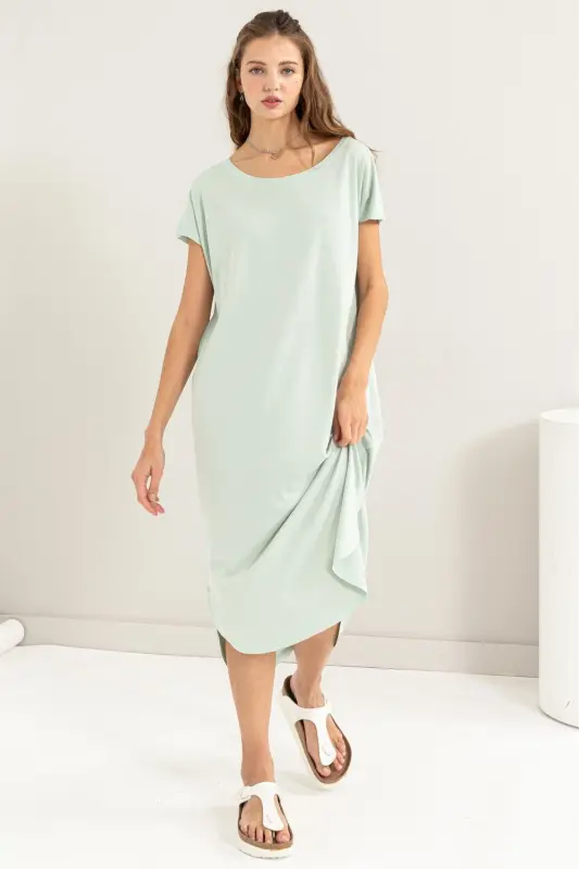 High-Low Slit Midi Dress online