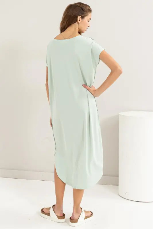 High-Low Slit Midi Dress online