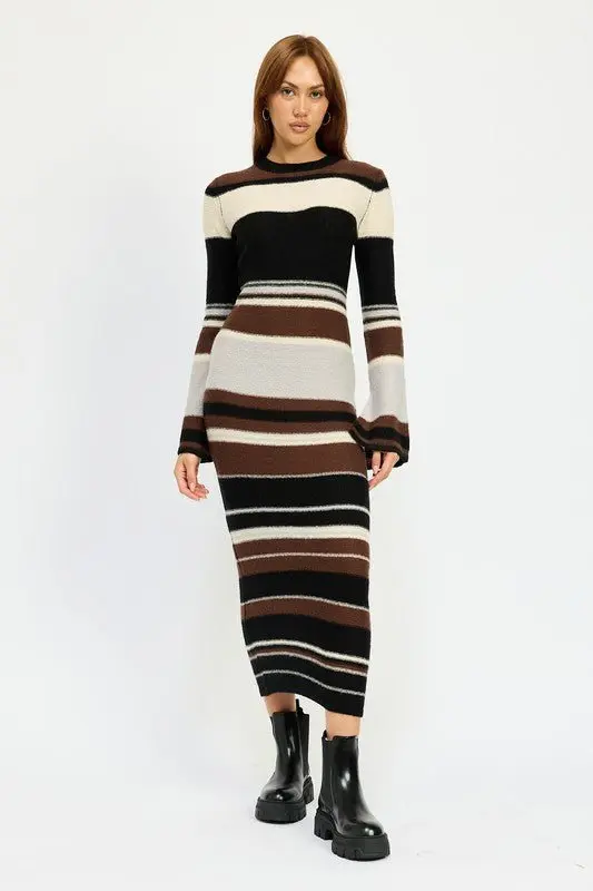 Striped Maxi Knit Dress online