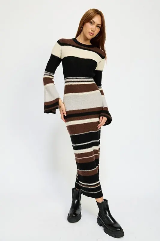 Striped Maxi Knit Dress online